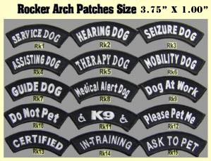 Patch, Embroidered Patch (Iron-On or Sew-On), Do Not Pet Service Dog  Companion, 4 x 1.5